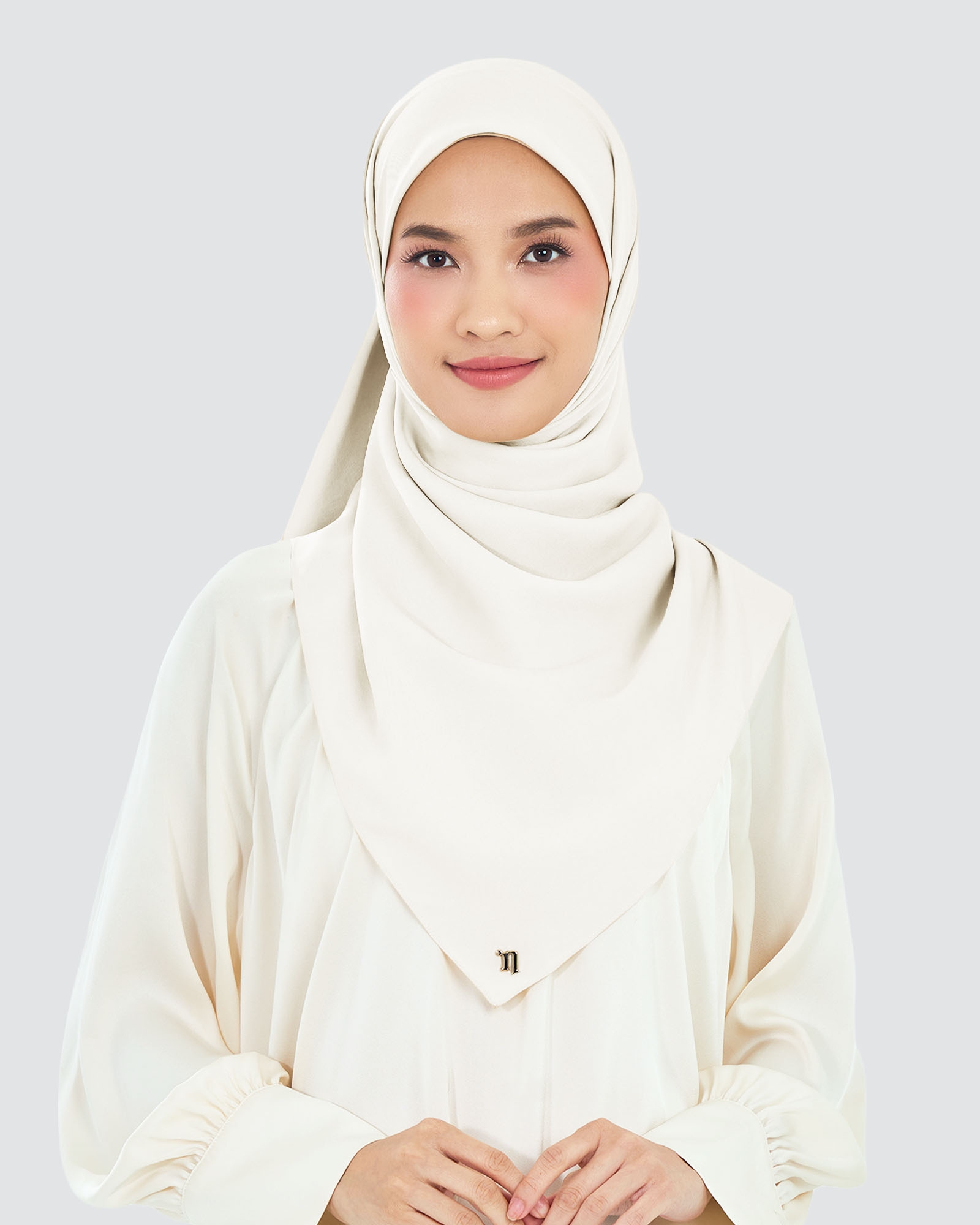 AIRE CHIFFON SQUARE - IVORY