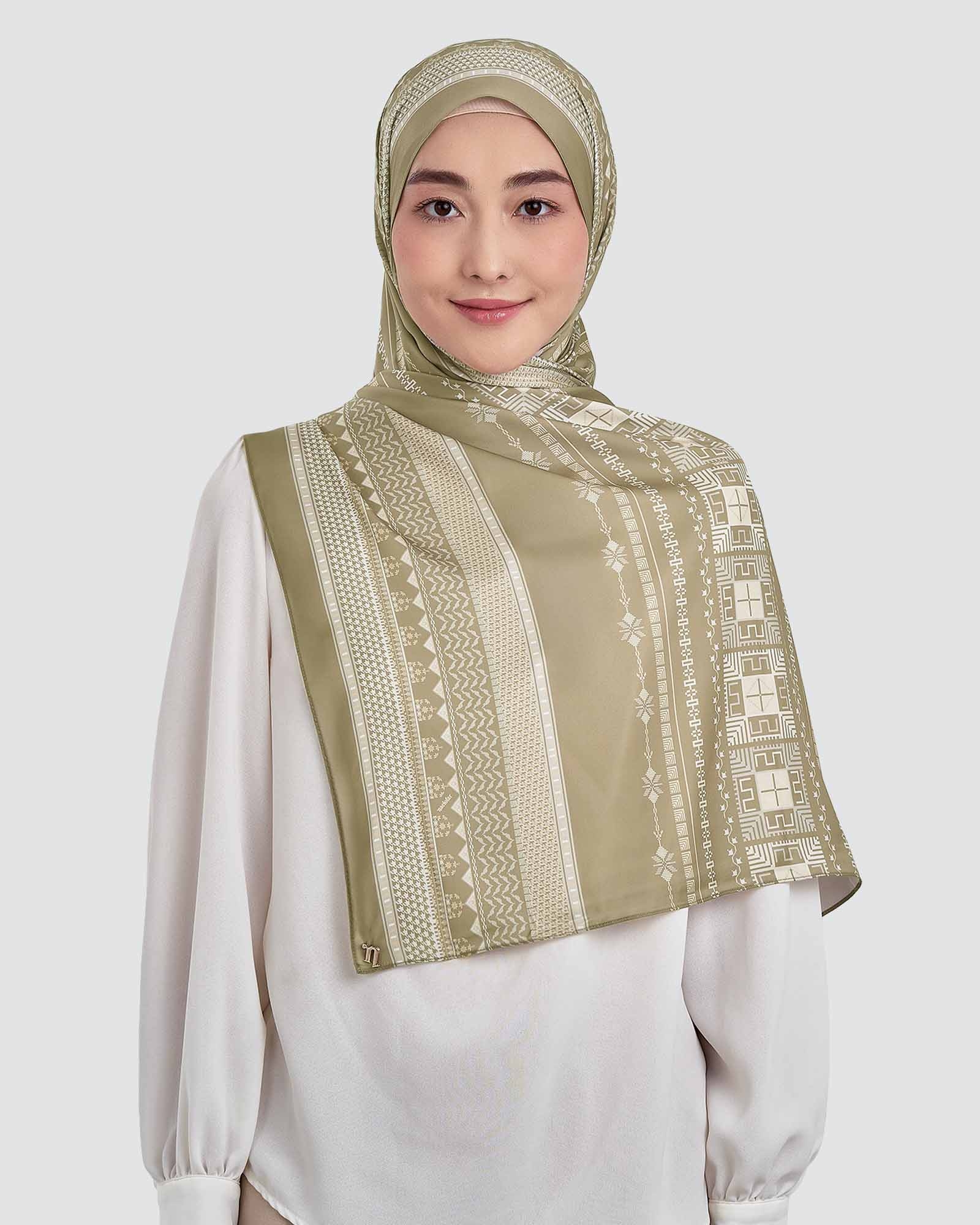 ANKA MATTE SATIN SHAWL - CYPRESS