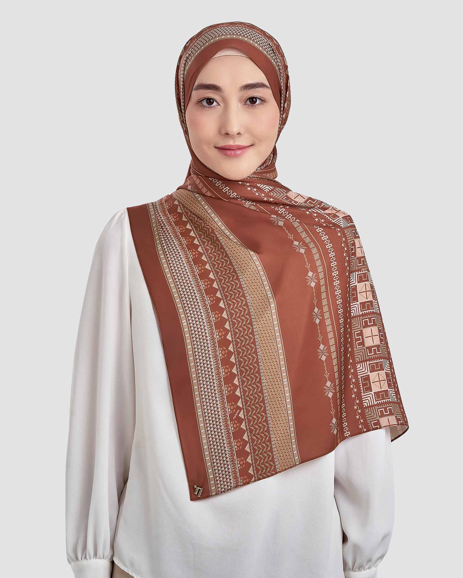 ANKA MATTE SATIN SHAWL - MOORISH BRONZE