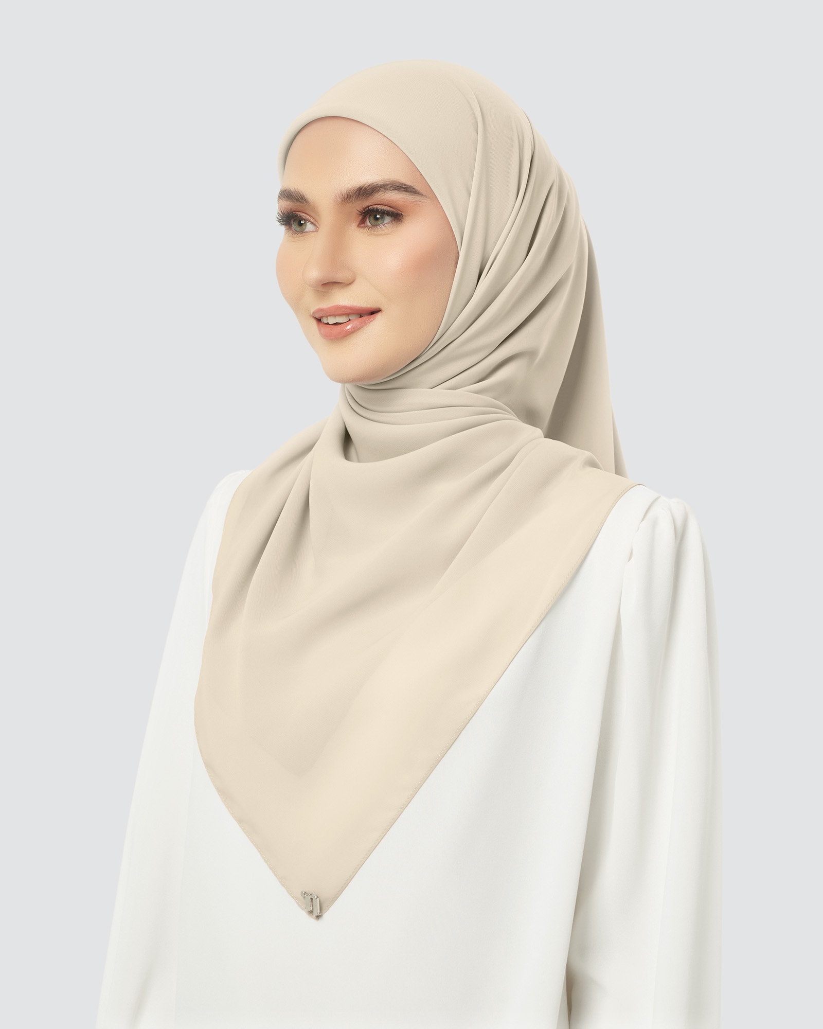 CLOUD CHIFFON SQUARE - MOONSTONE