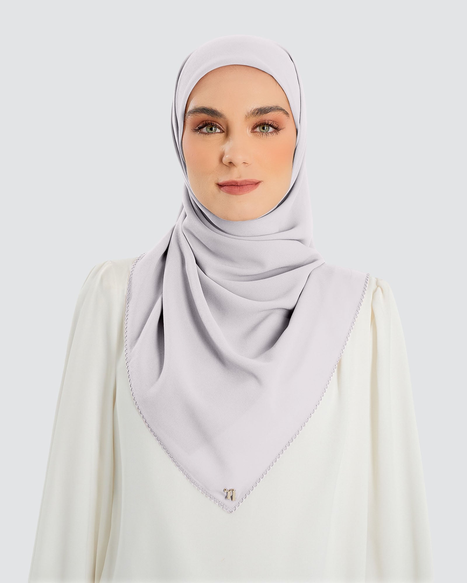 DELILAH CHIFFON SQUARE - LILAC MIST