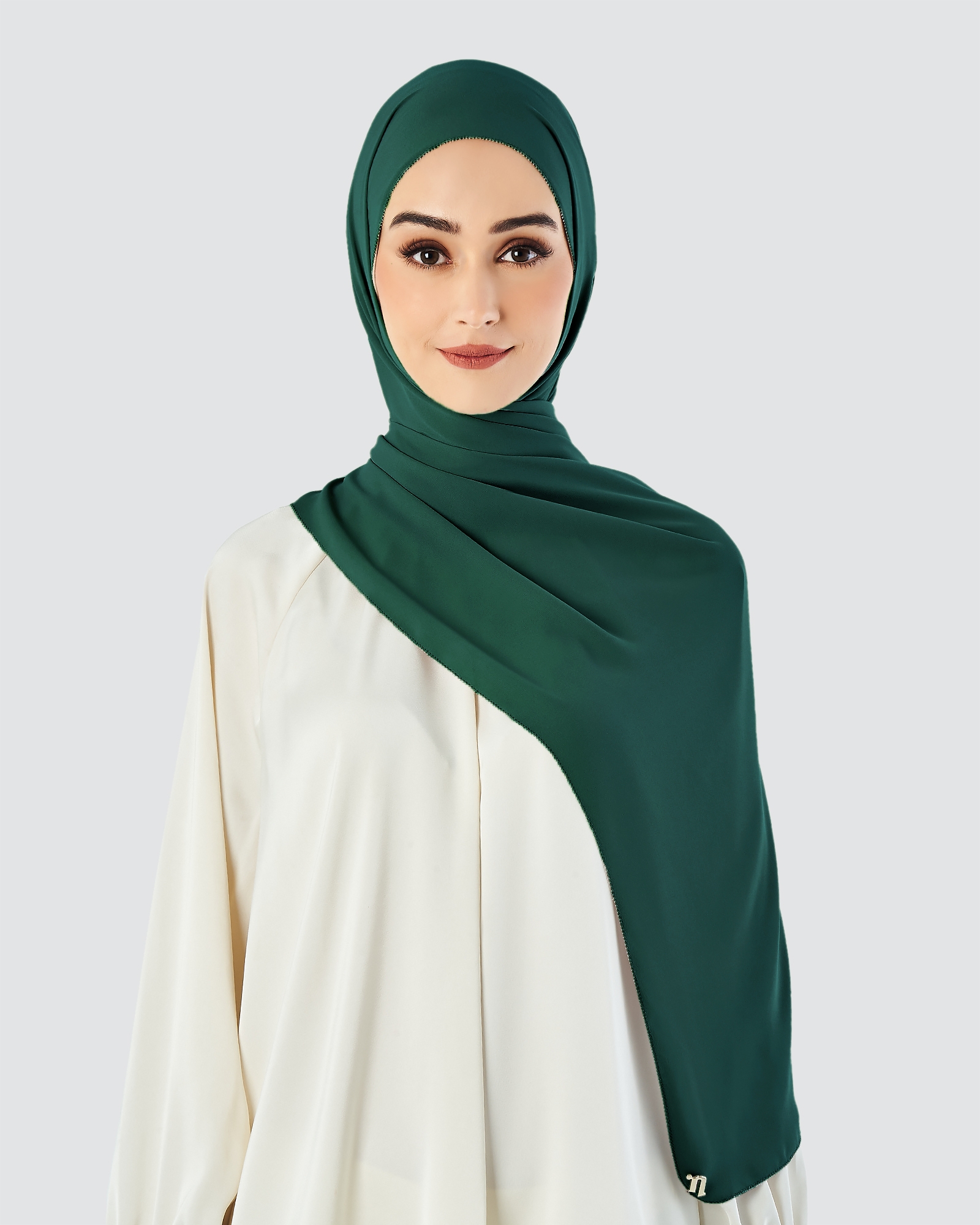 EILA CHIFFON SHAWL - DEEP TEAL