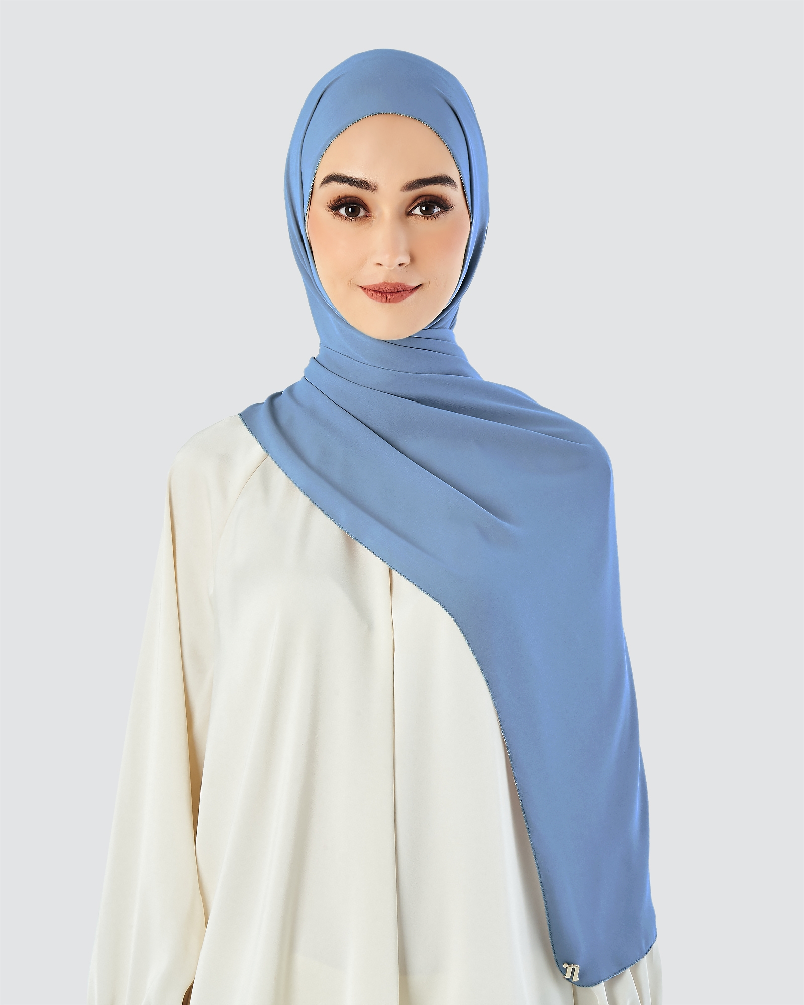 EILA CHIFFON SHAWL - LAVENDER BLUE