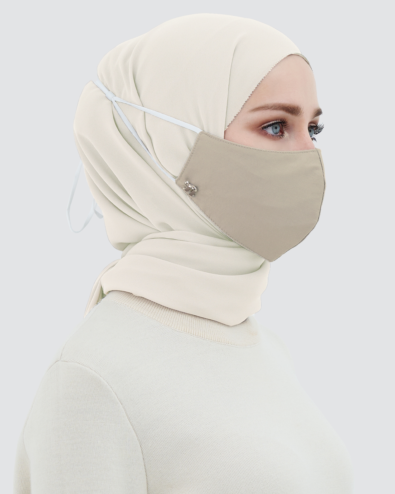 3-PLY COTTON FACE MASK - ADJUSTABLE STRAP - OAK