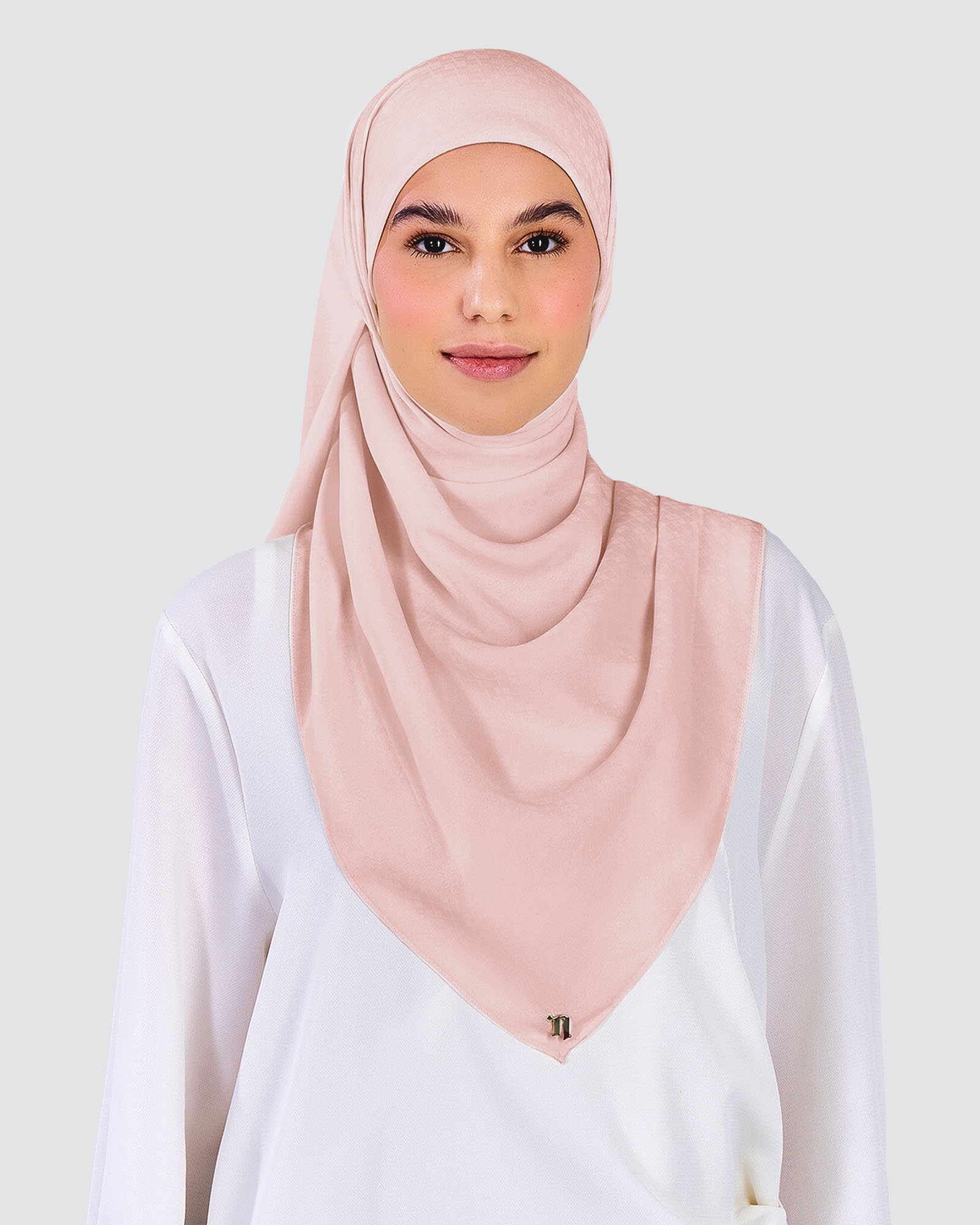 GAIA CHIFFON SQUARE - BLUSH