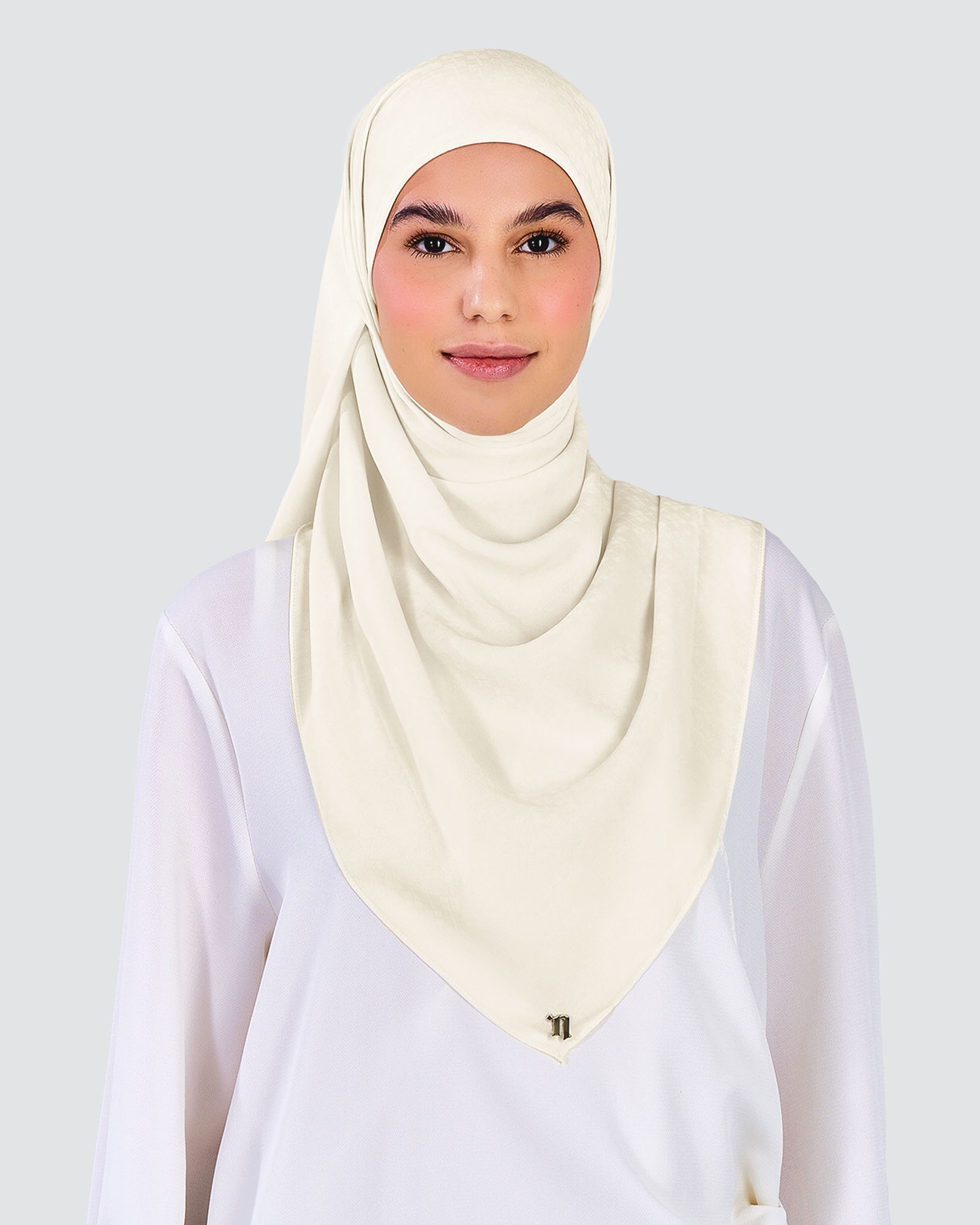 GAIA CHIFFON SQUARE - IVORY