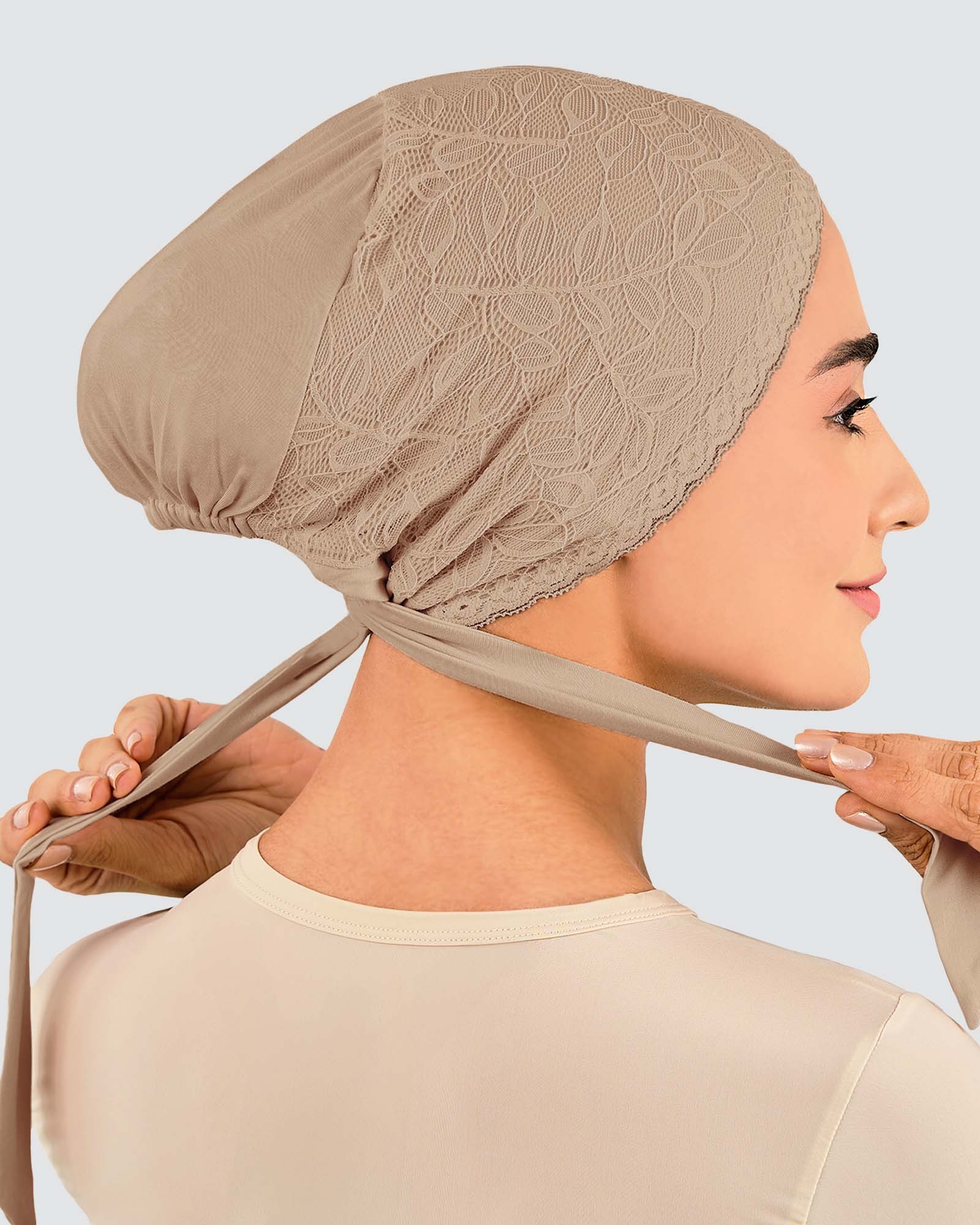 INNER TIE-BACK FLEUR LACE - MOCHA