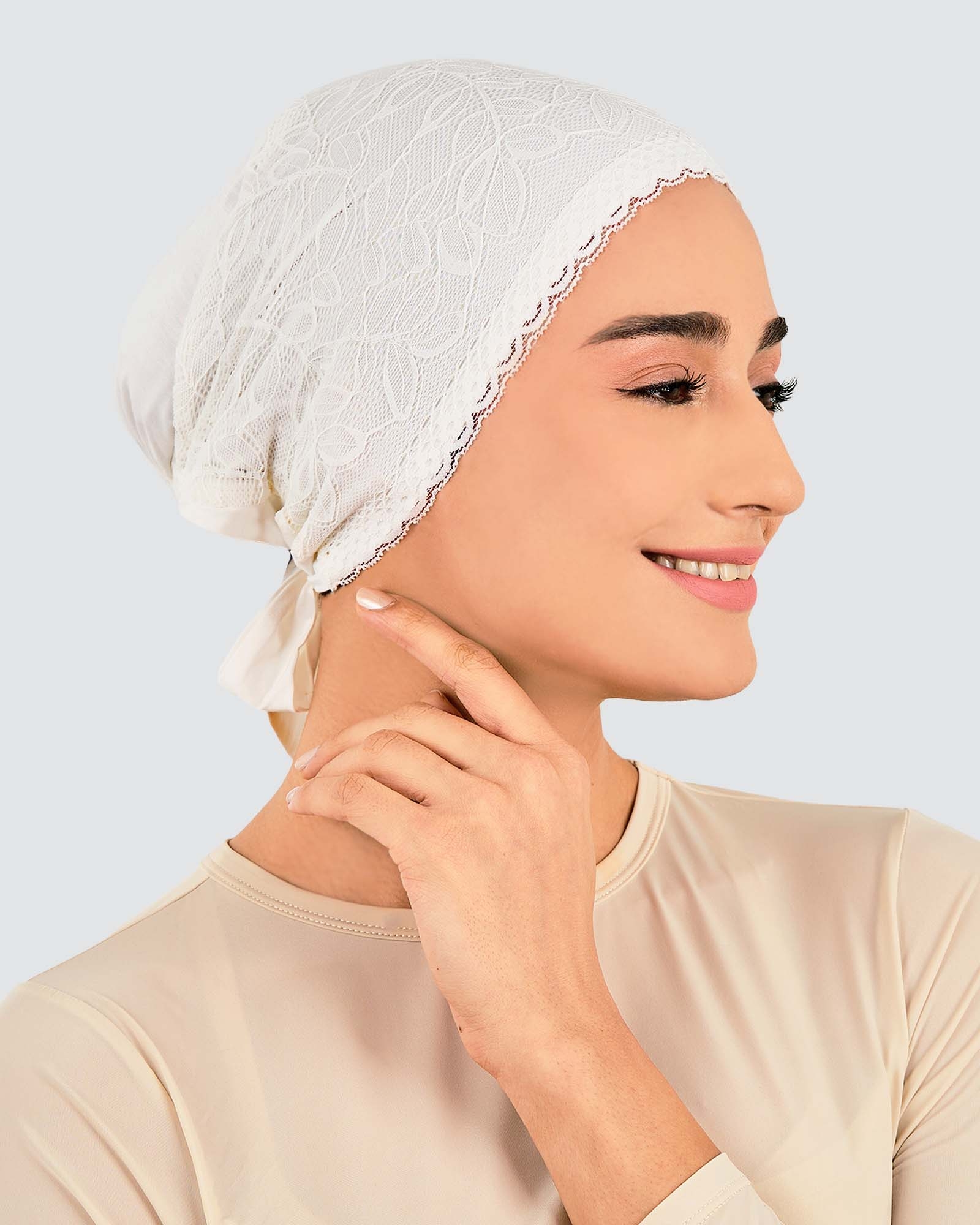 INNER TIE-BACK FLEUR LACE - WHITE