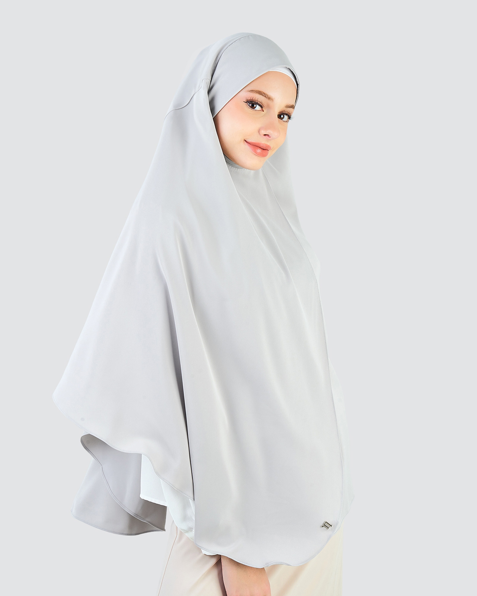 X-PRESS KHALEESI KHIMAR WITH NIQAB - COLD GREY