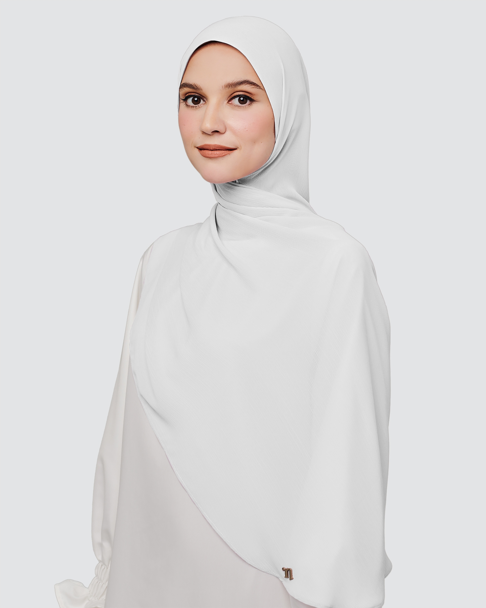 LINIA LINE CHIFFON SHAWL - WHITE