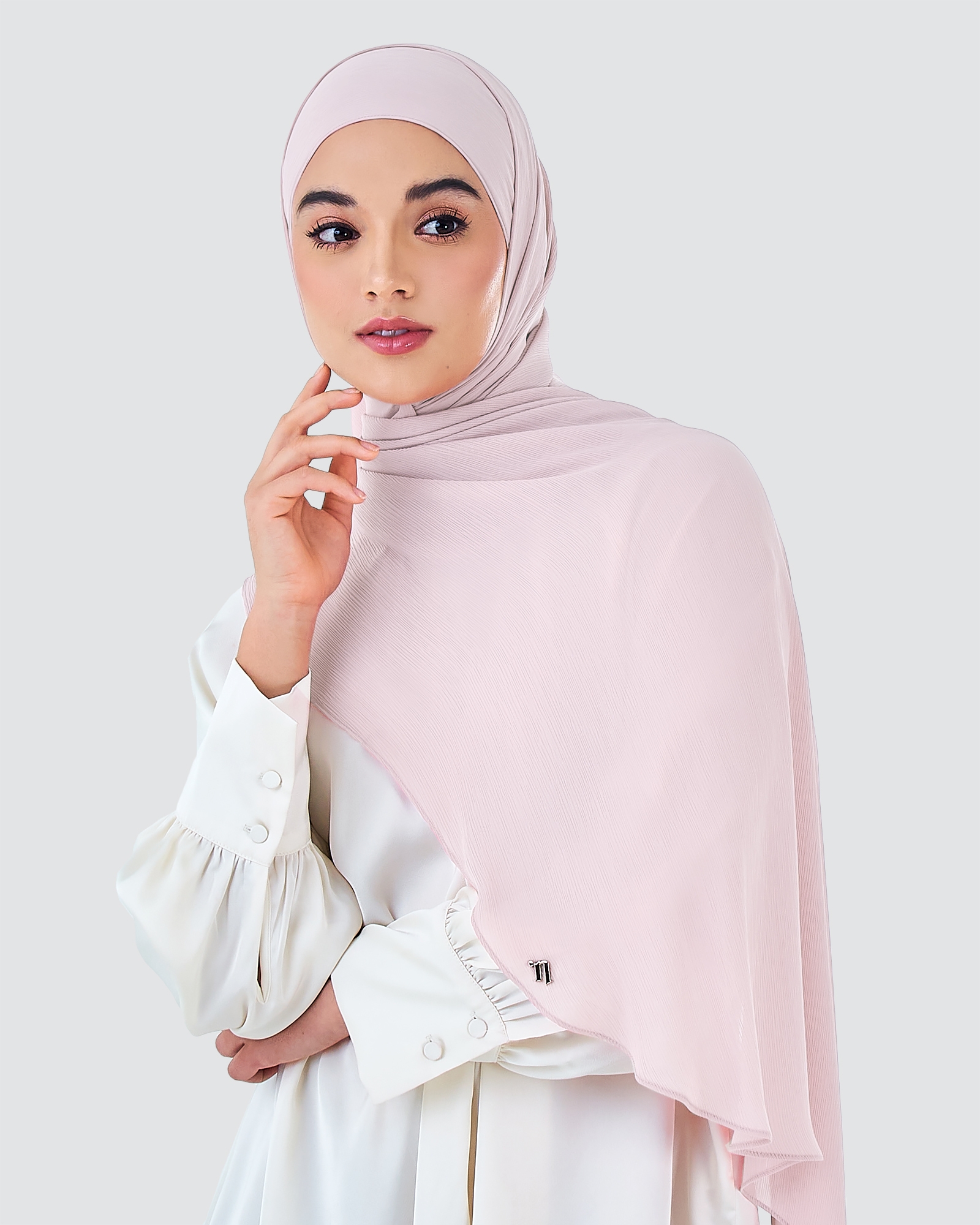 LINIA LINE CHIFFON SHAWL - LILAC