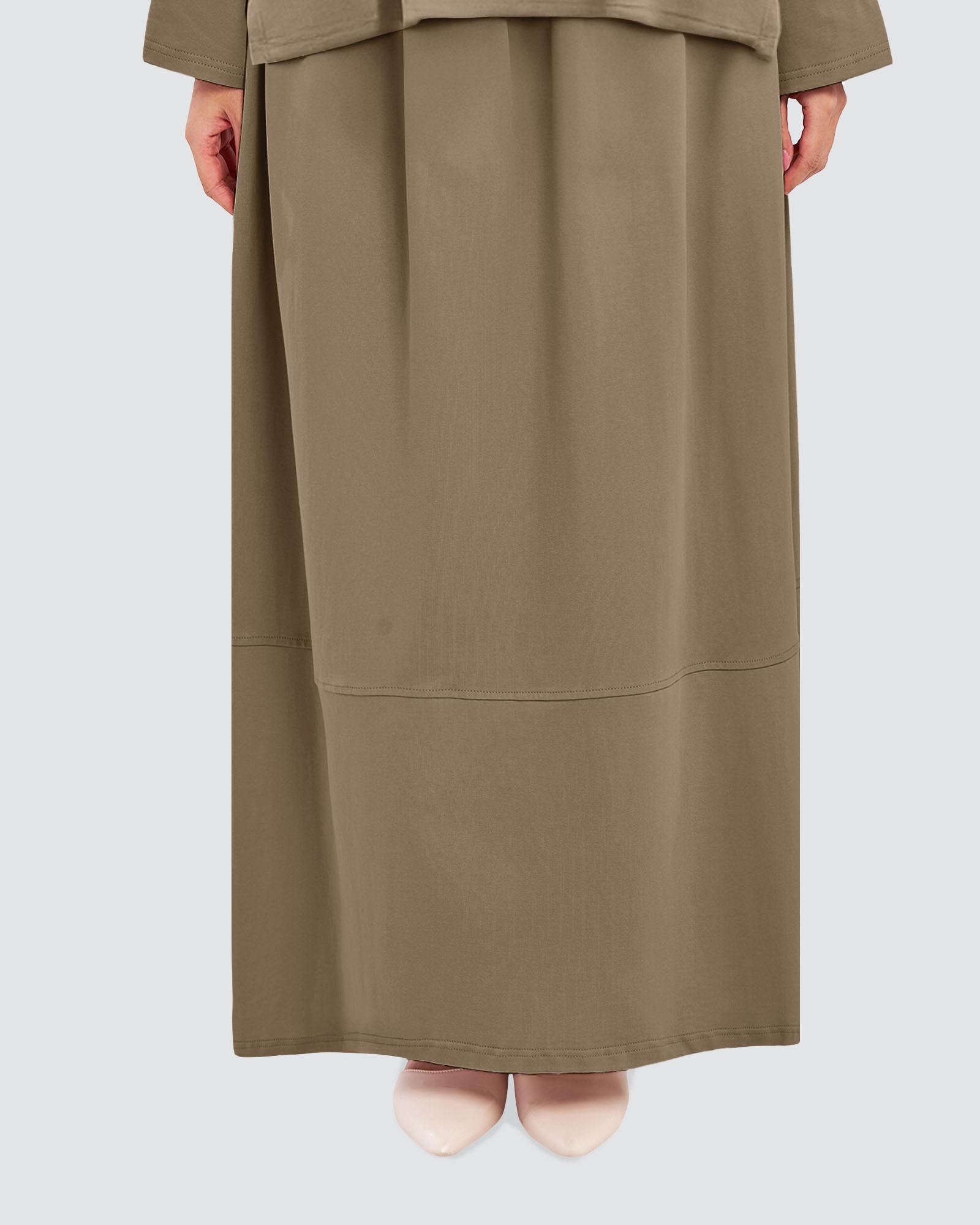MILA A-LINE SKIRT- BROWN