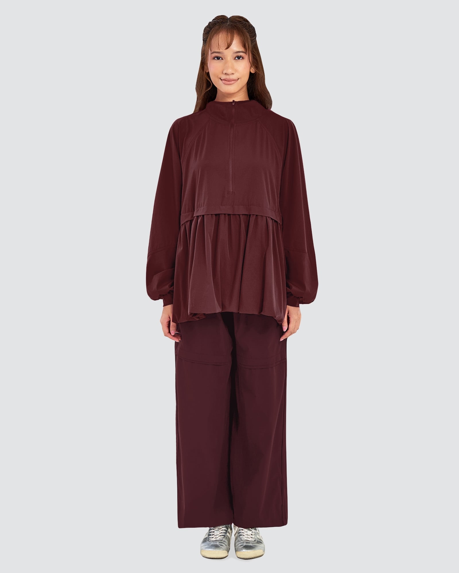 nPOWER BALLOON PARKA - RUBY