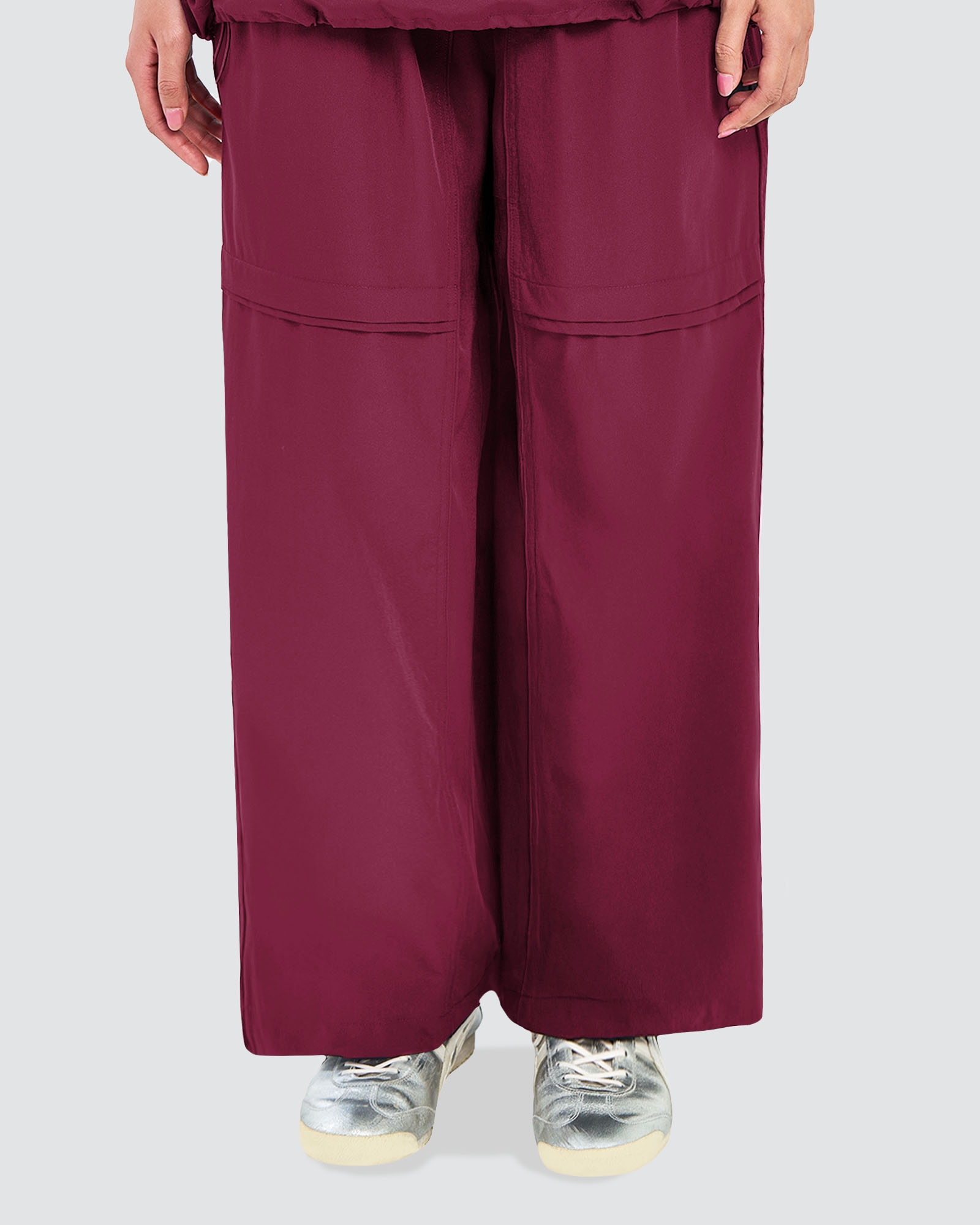 nPOWER DRAWSTRING PANTS - BERRY
