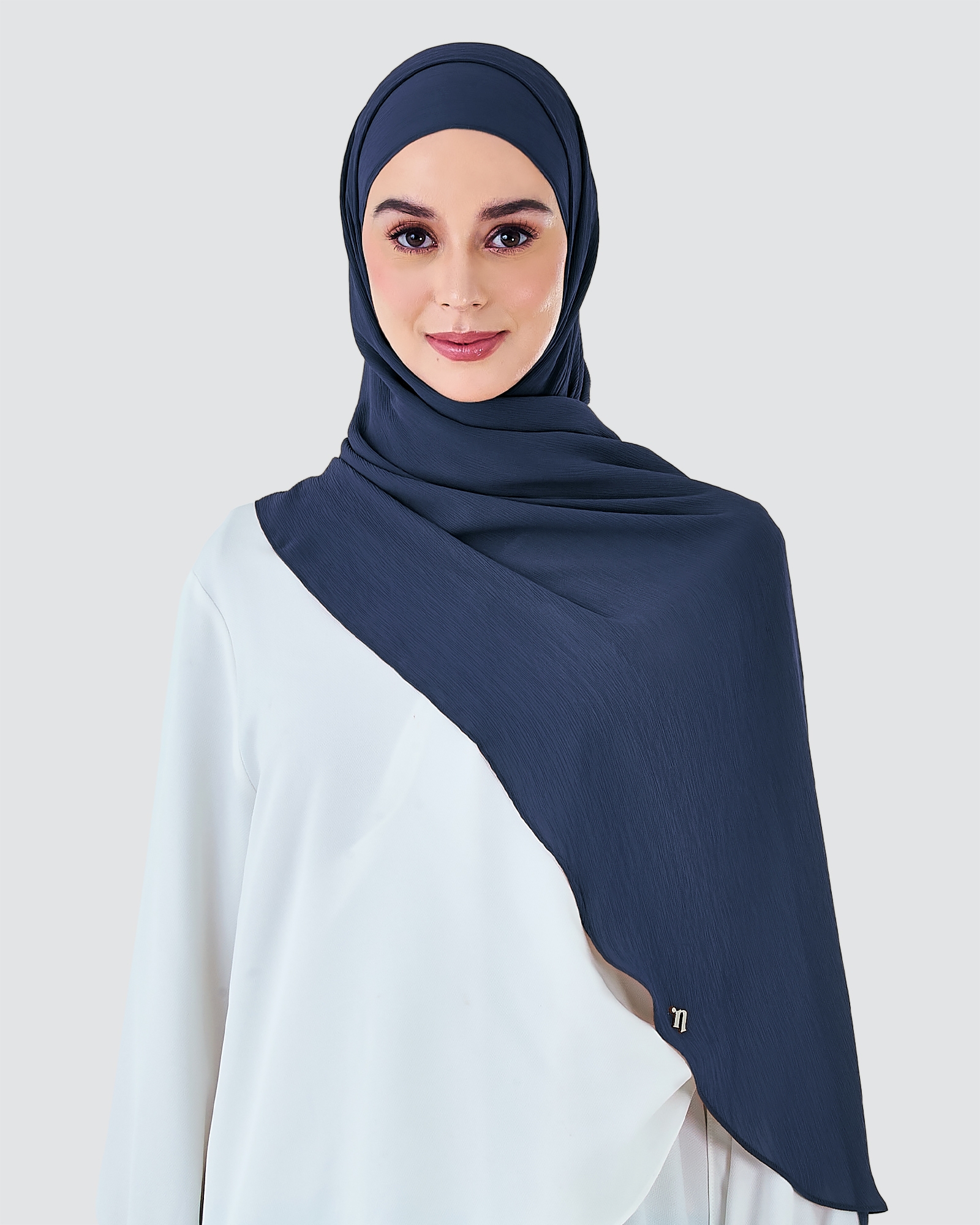 LINIA LINE CHIFFON SHAWL - DARK NAVY