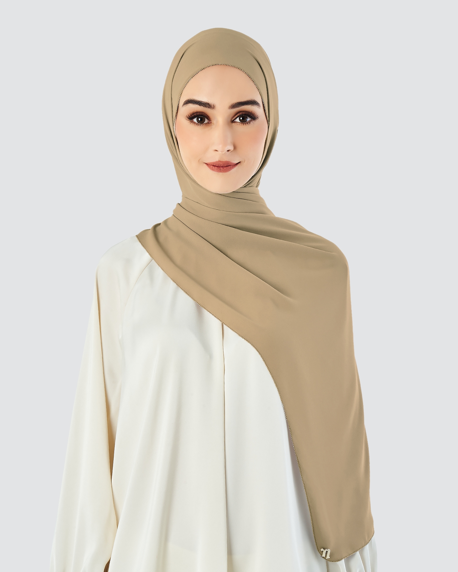 EILA CHIFFON SHAWL - CINNAMON
