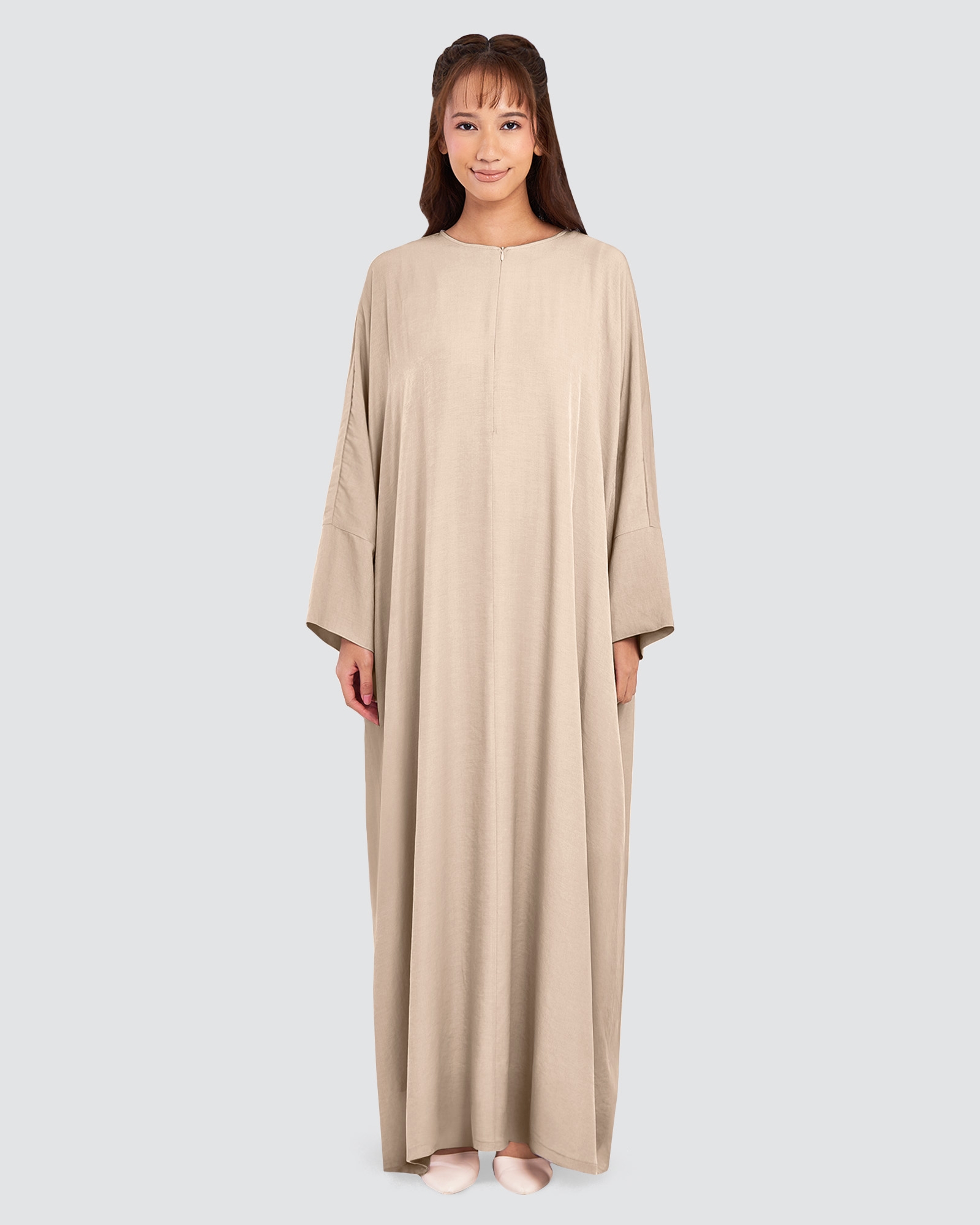 X-PRESS OVERSIZED DRESS - HAZELNUT