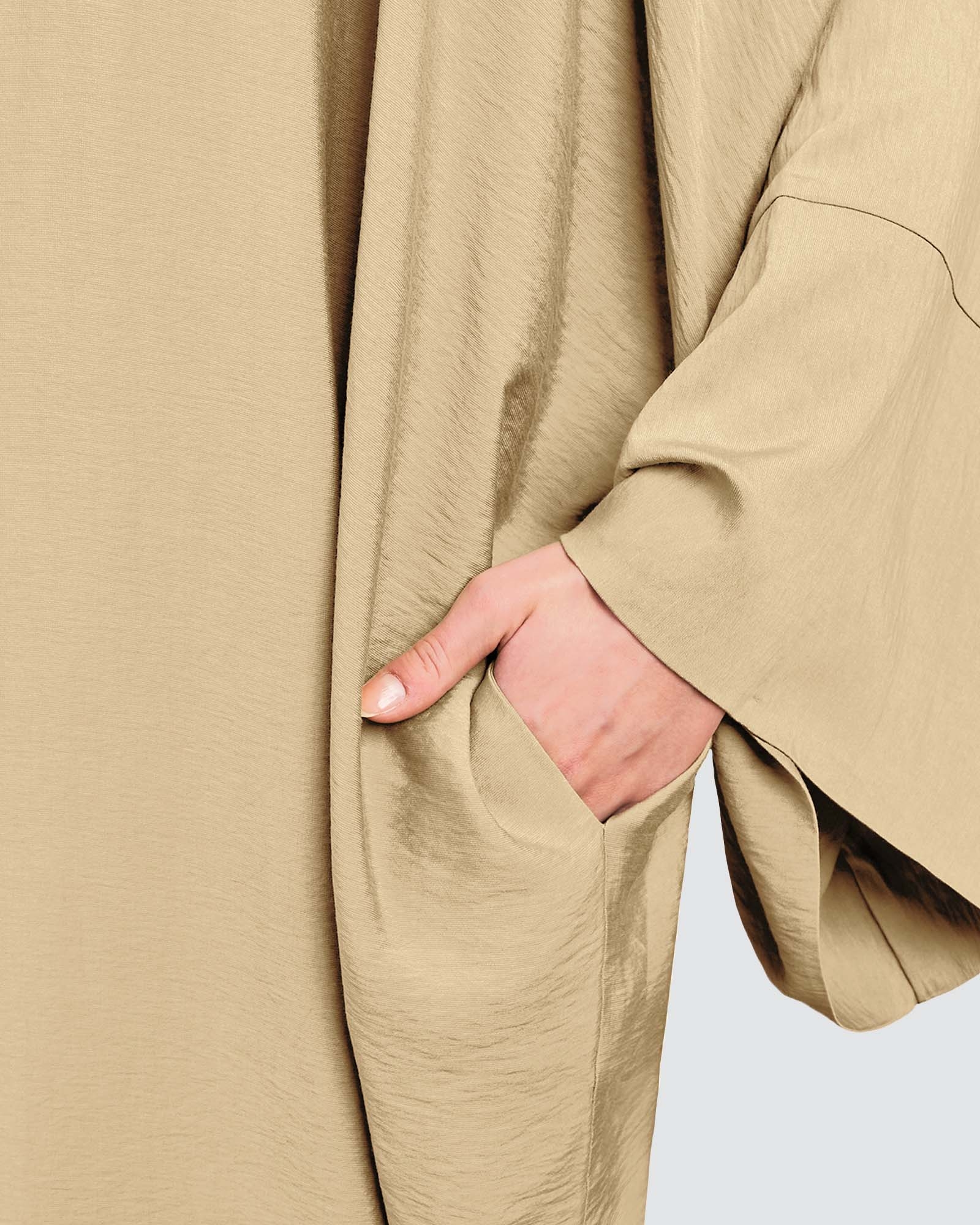 X-PRESS KAFTAN DRESS - LATTE