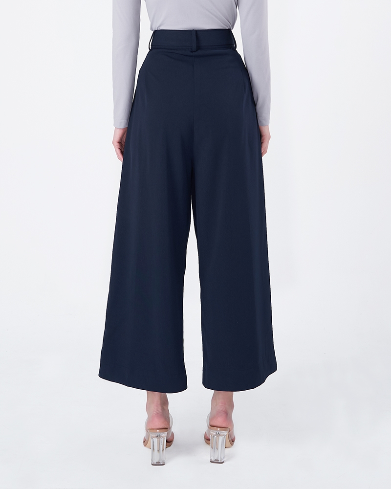 Image of STRAIGHT LEG TROUSERS - SMOKEY DARK BLUE
