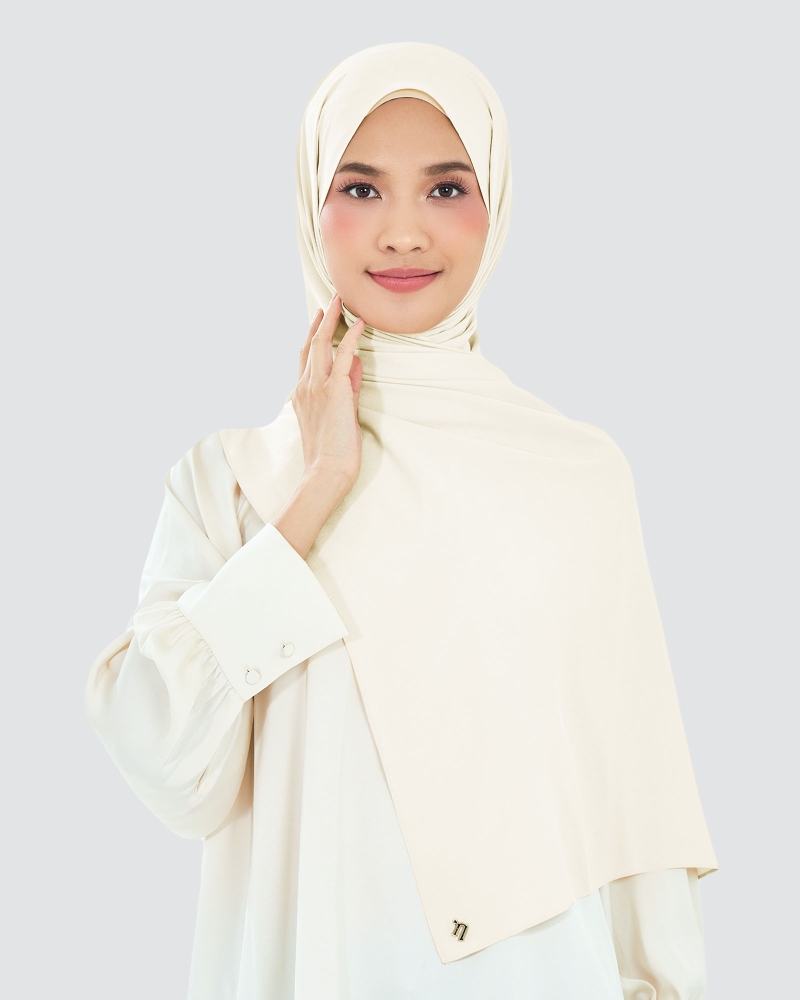 AIRE CHIFFON SHAWL - IVORY