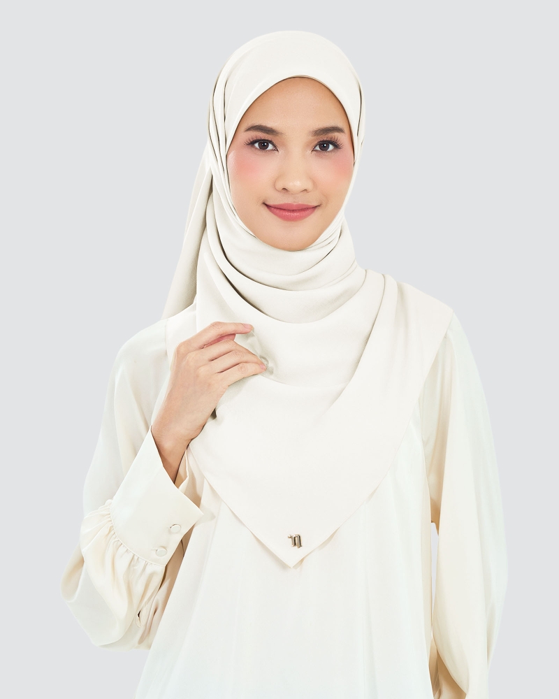 AIRE CHIFFON SQUARE - IVORY