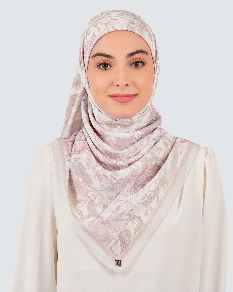Image of AKAR COTTON VOILE SQUARE - BUNGA KANTAN