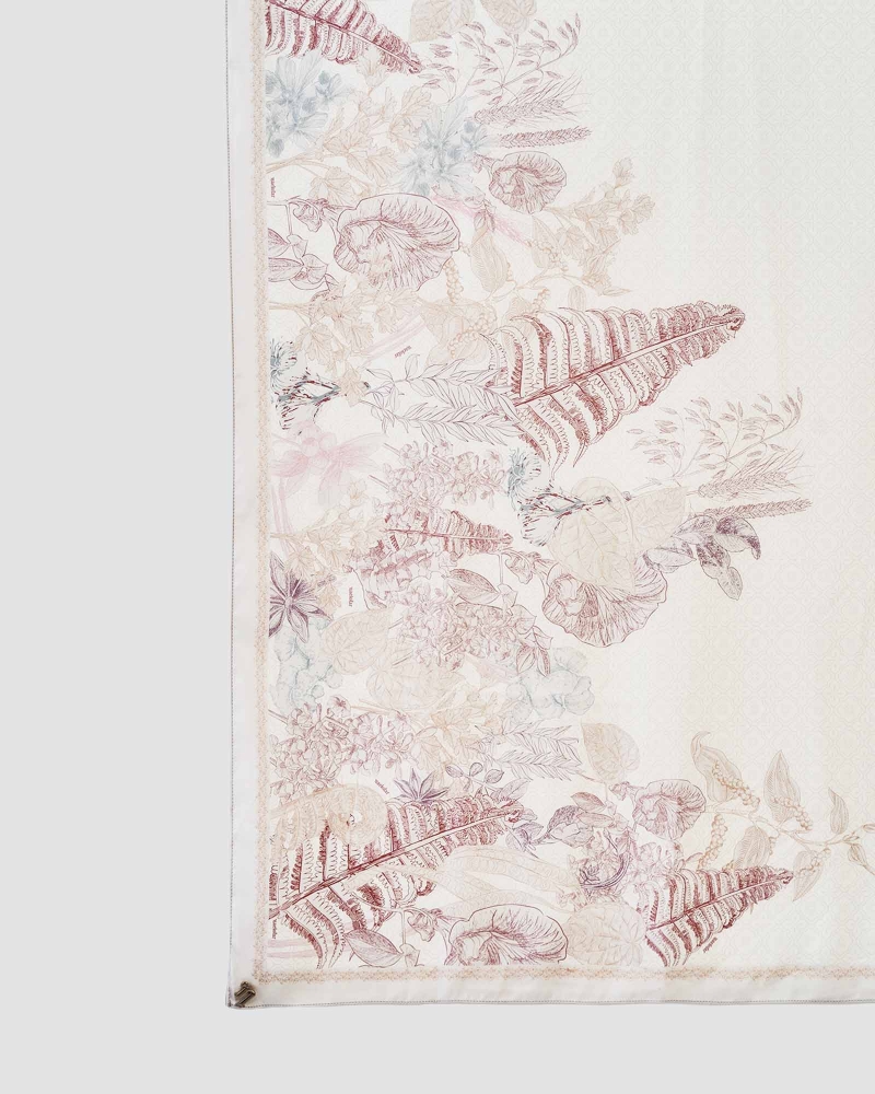 Image of AKAR MATTE SATIN SHAWL - BUNGA KANTAN