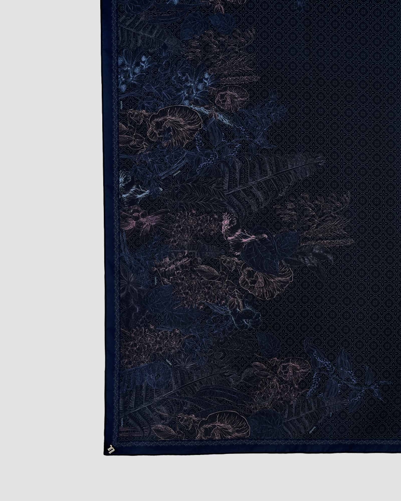 Image of AKAR MATTE SATIN SHAWL - TERONG