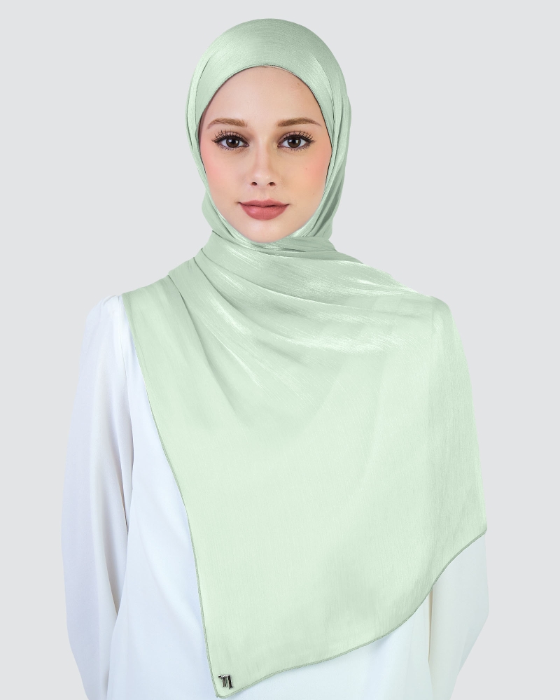 Image of ALAIA CHIFFON SHAWL - MINT