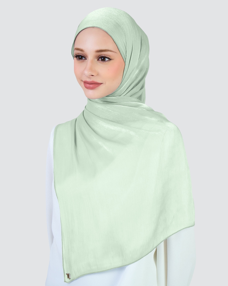 Image of ALAIA CHIFFON SHAWL - MINT