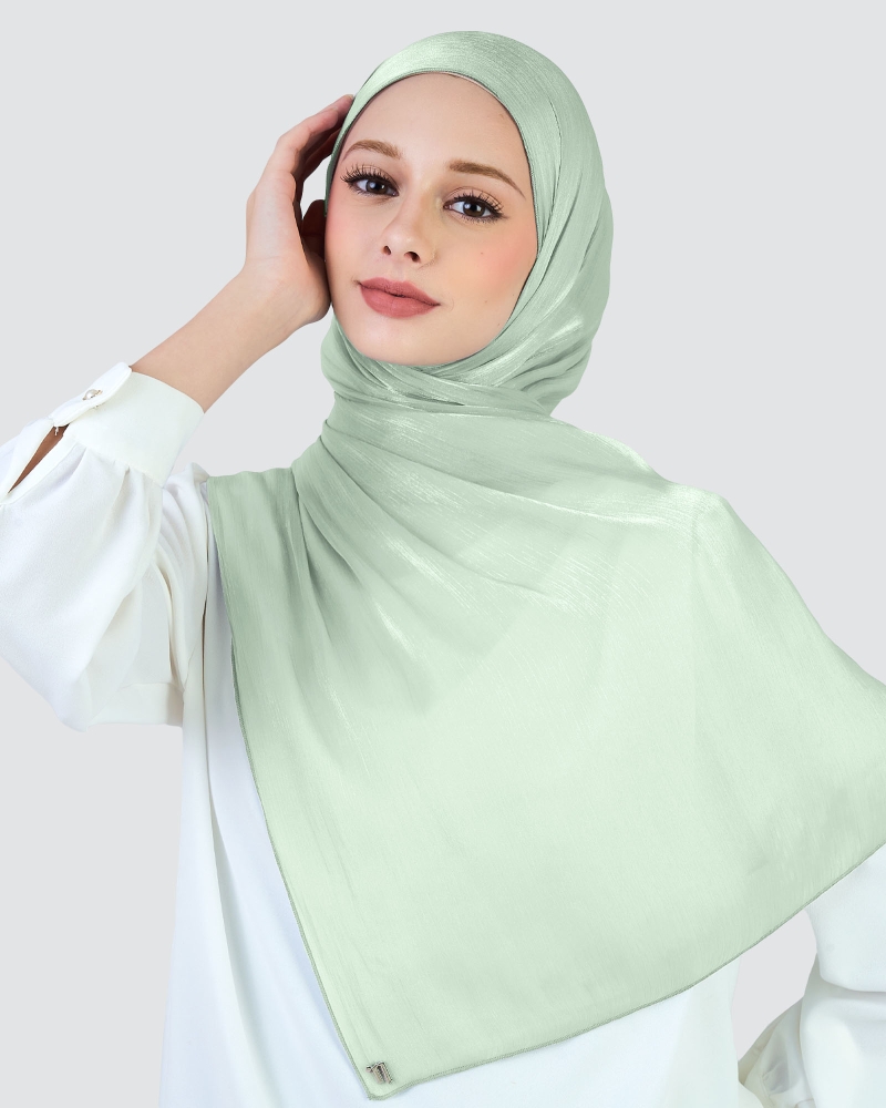 Image of ALAIA CHIFFON SHAWL - MINT