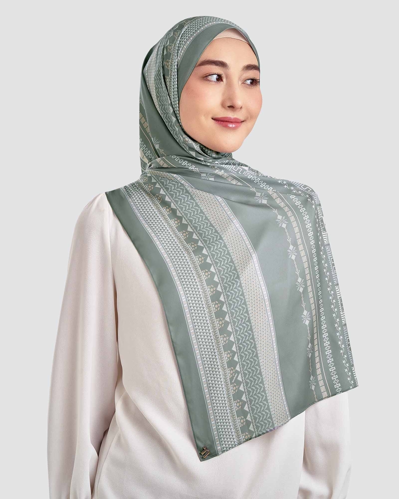 Image of ANKA SHAWL - DAMASK GREEN