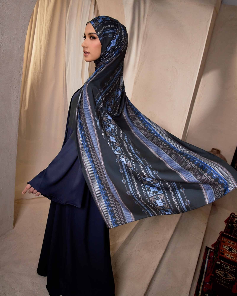 Image of ANKA SHAWL - MOROCCAN BLUE