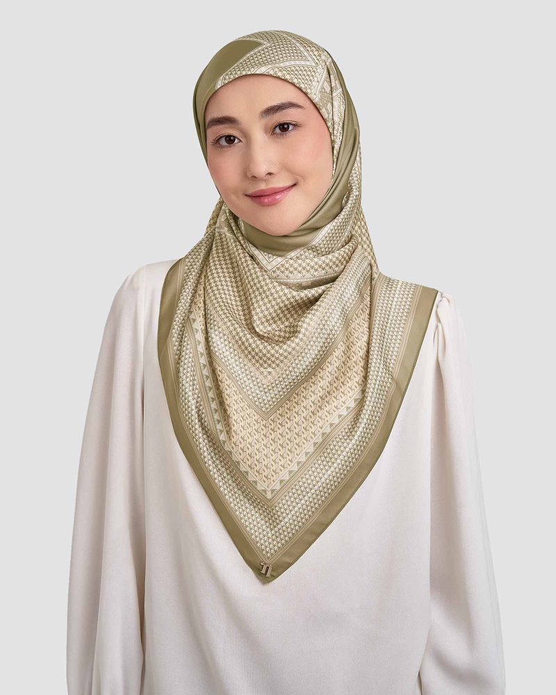 Image of ANKA MATTE SATIN SQUARE - CYPRESS