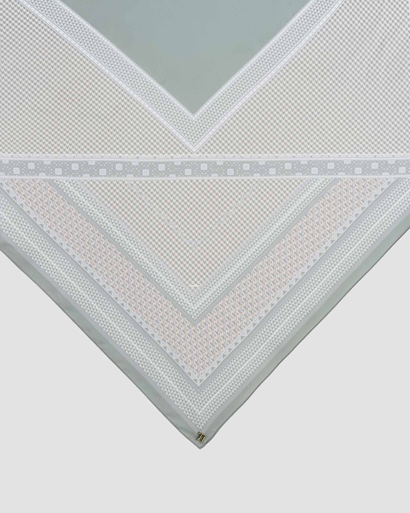 Image of ANKA MATTE SATIN SQUARE - DAMASK GREEN