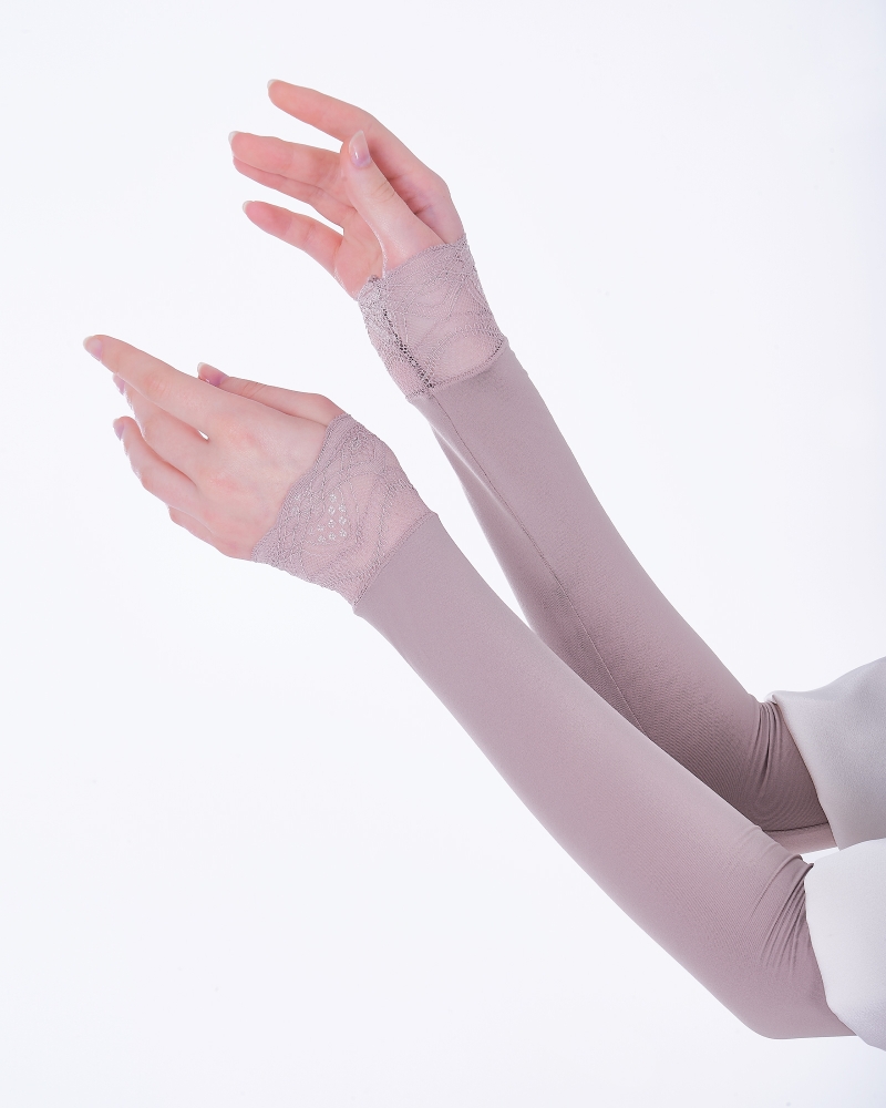 NWEAR AURA LACE HAND SOCKS - BRIDAL ROSE