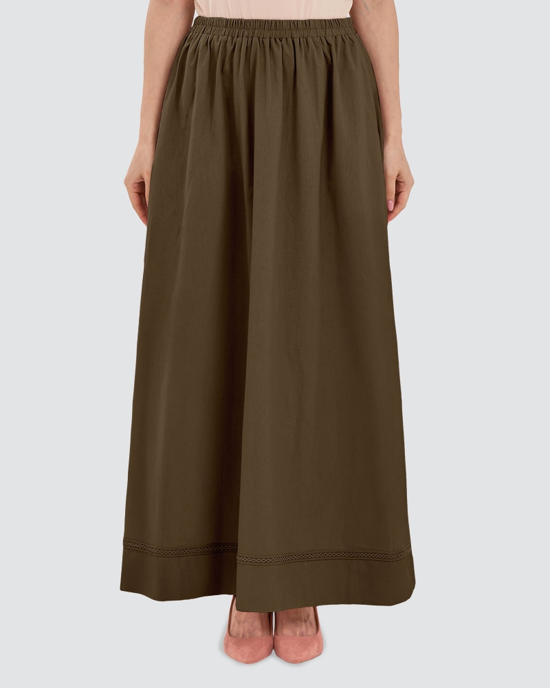 Image of AVA SKIRT - FUDGE