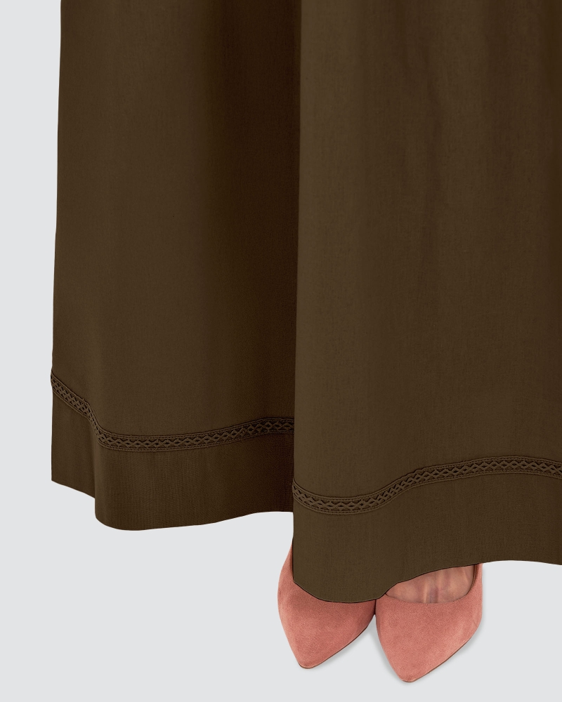 Image of AVA SKIRT - FUDGE