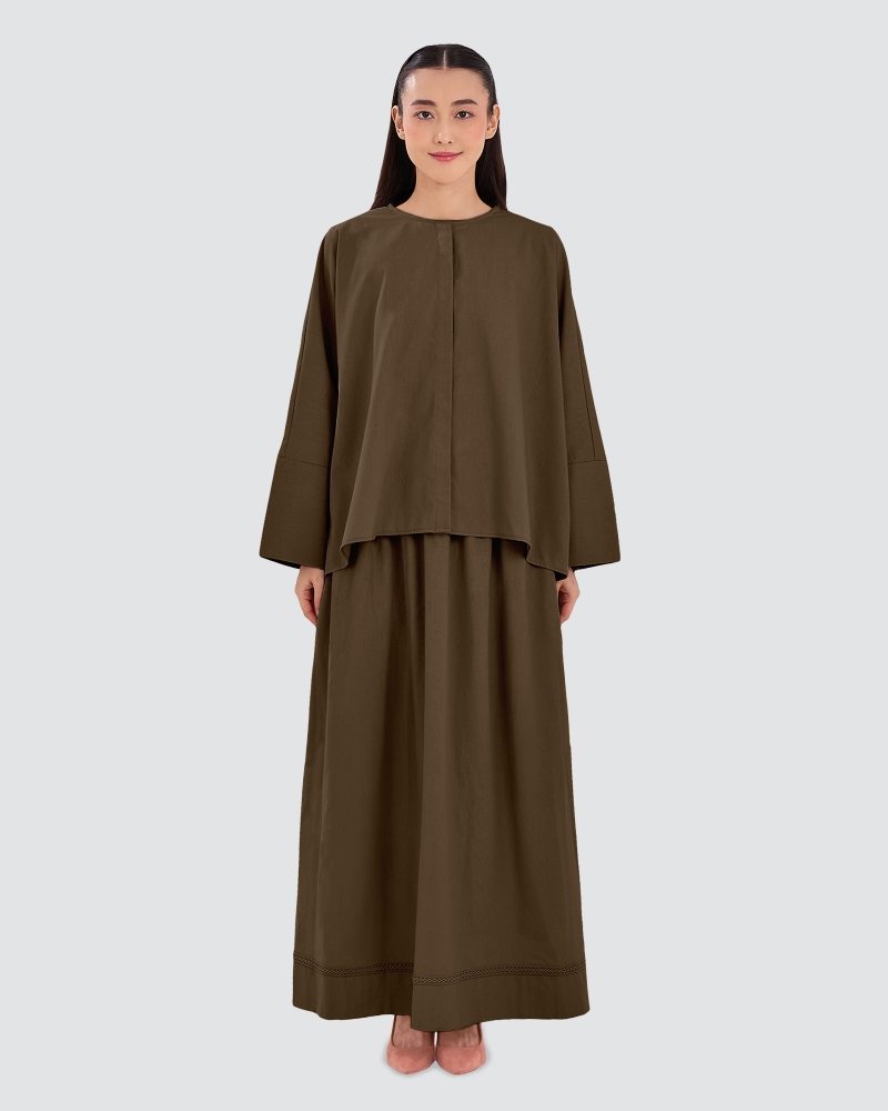 Image of AVA SKIRT - FUDGE