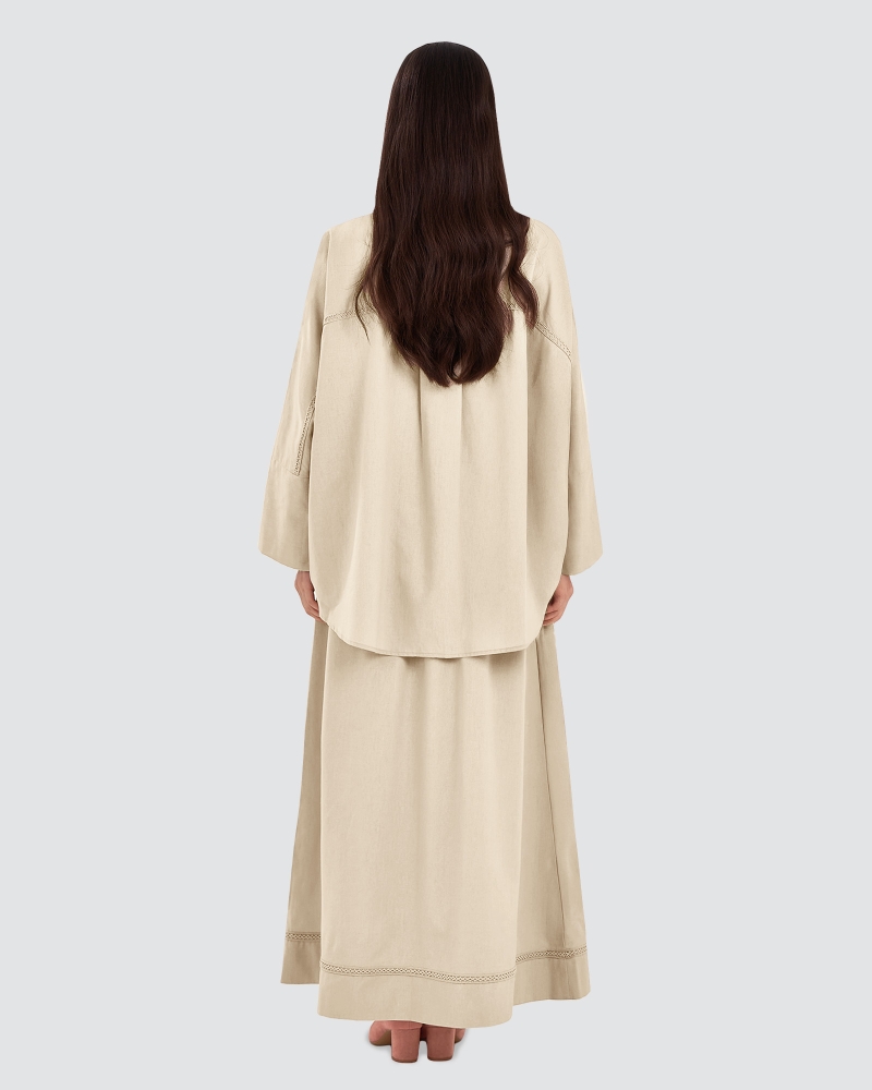 Image of AVA TOP - LINEN