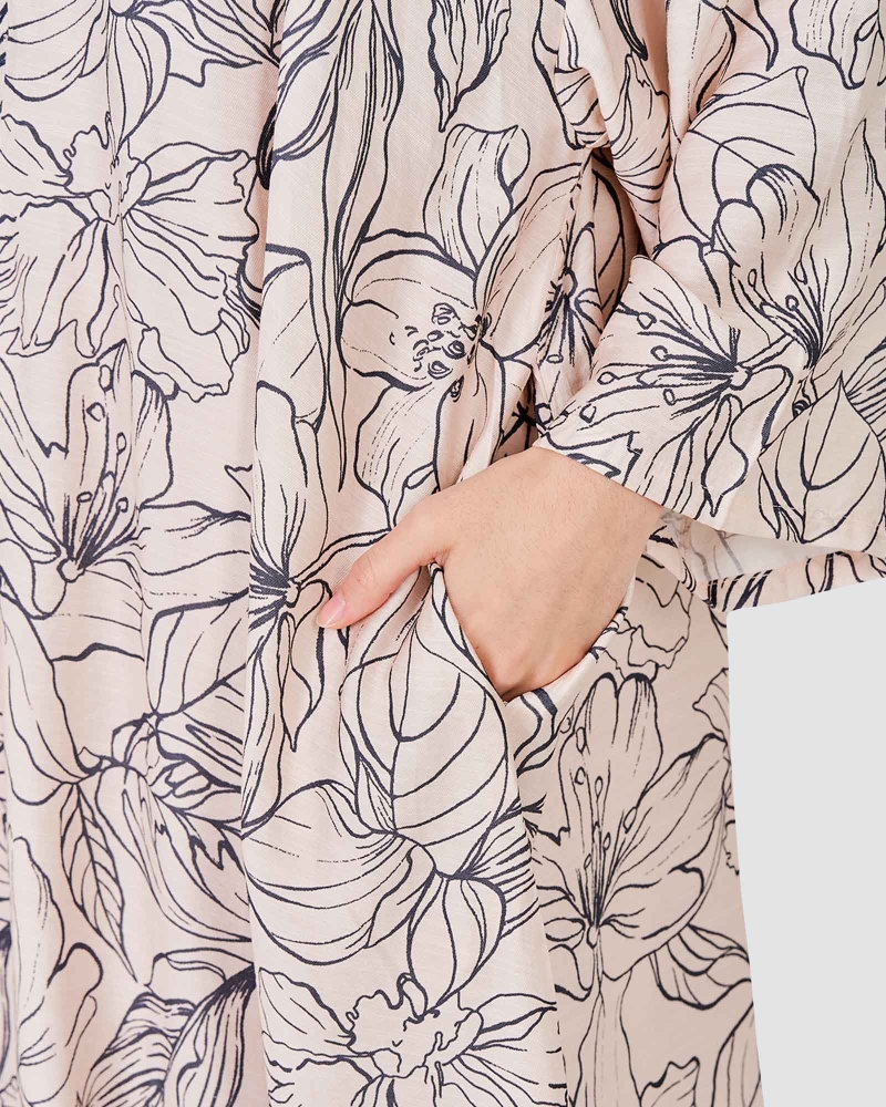 Image of BLUE CRUISE RELAXED-FIT KAFTAN DRESS - BREEZE