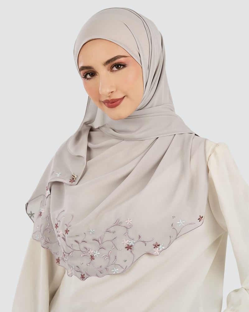 CENDANA SULAM CRYSTAL SHAWL - ASH