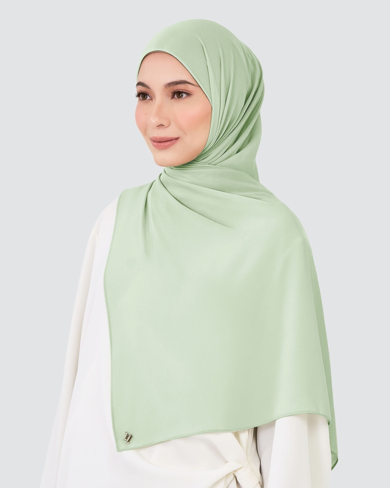 Image of CHIFFON SHAWL - AQUA GRAY