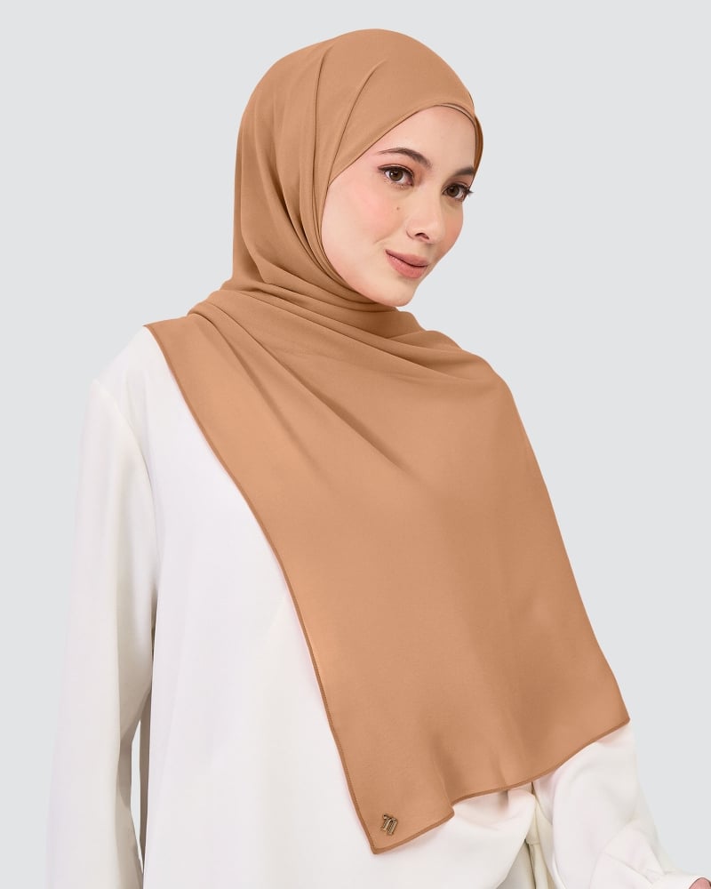 CHIFFON SHAWL - CAFE AU LAIT