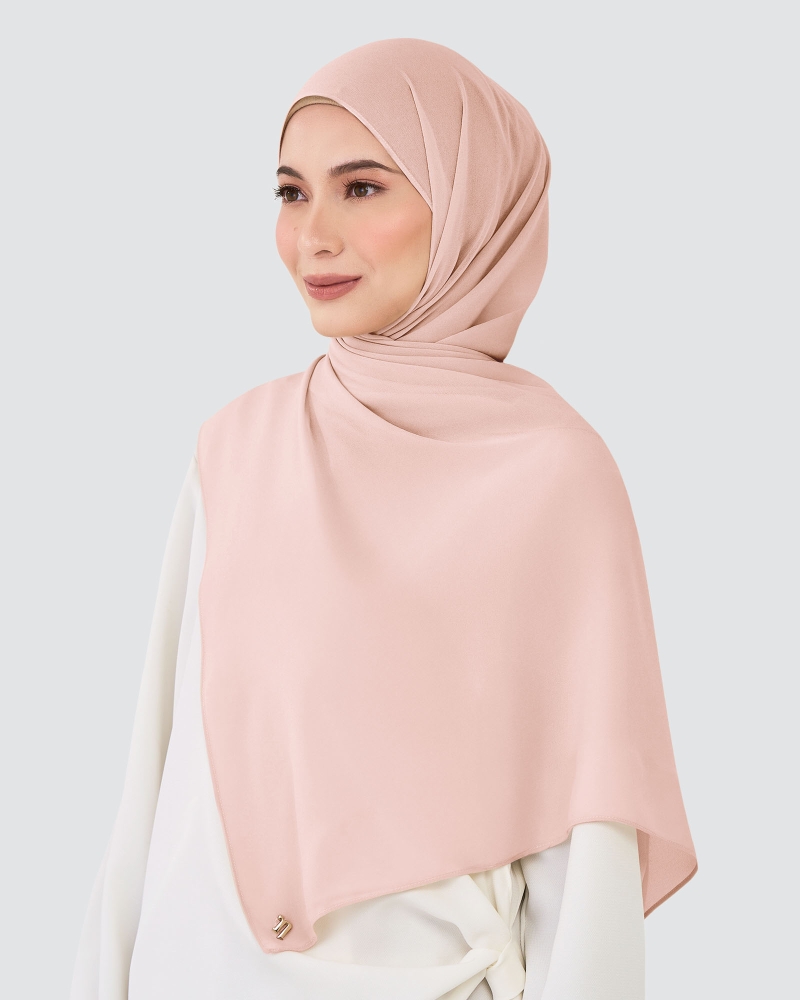 Image of CHIFFON SHAWL - CHALK PINK