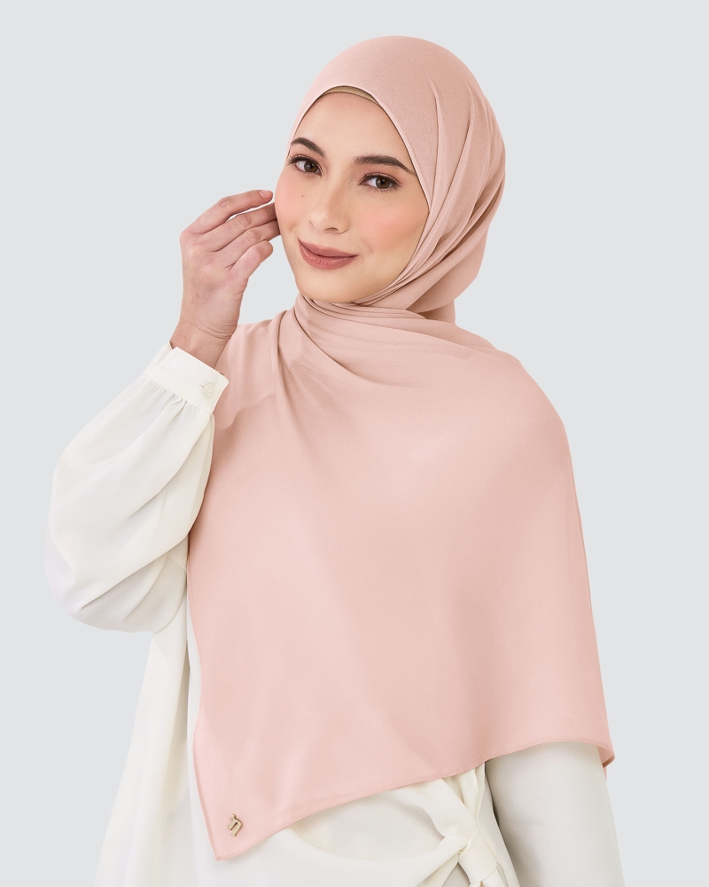 Image of CHIFFON SHAWL - CHALK PINK