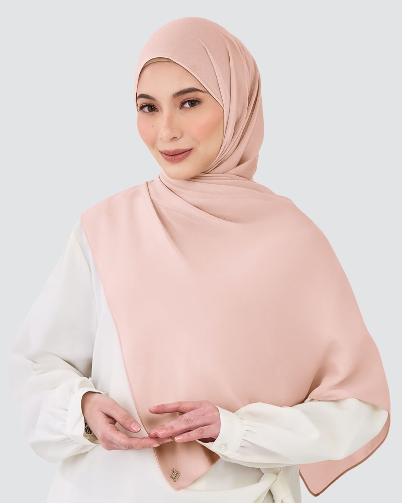 CHIFFON SHAWL - CHALK PINK