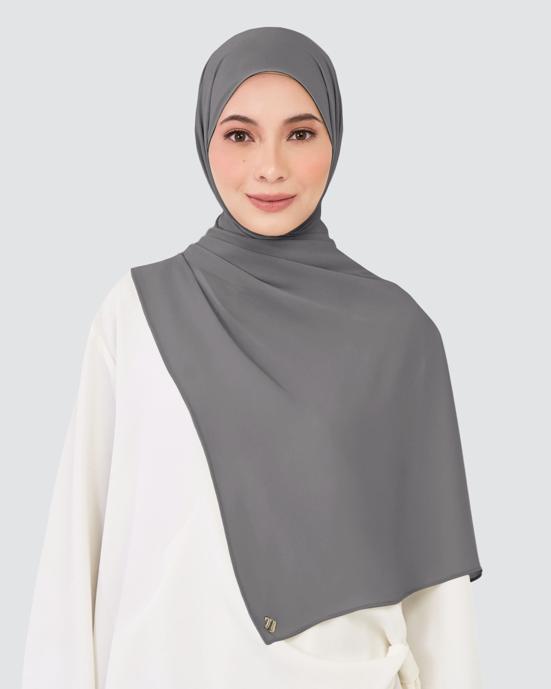 CHIFFON SHAWL - CHARCOAL GREY