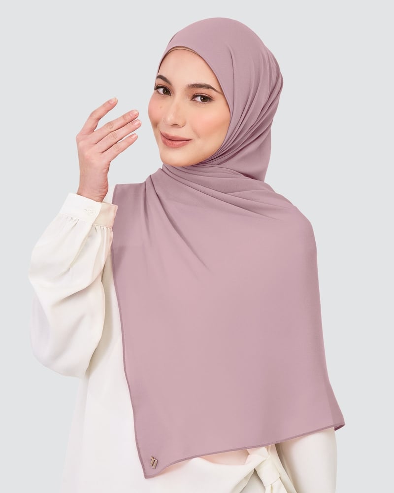 CHIFFON SHAWL - DEAUVILLE MAUVE