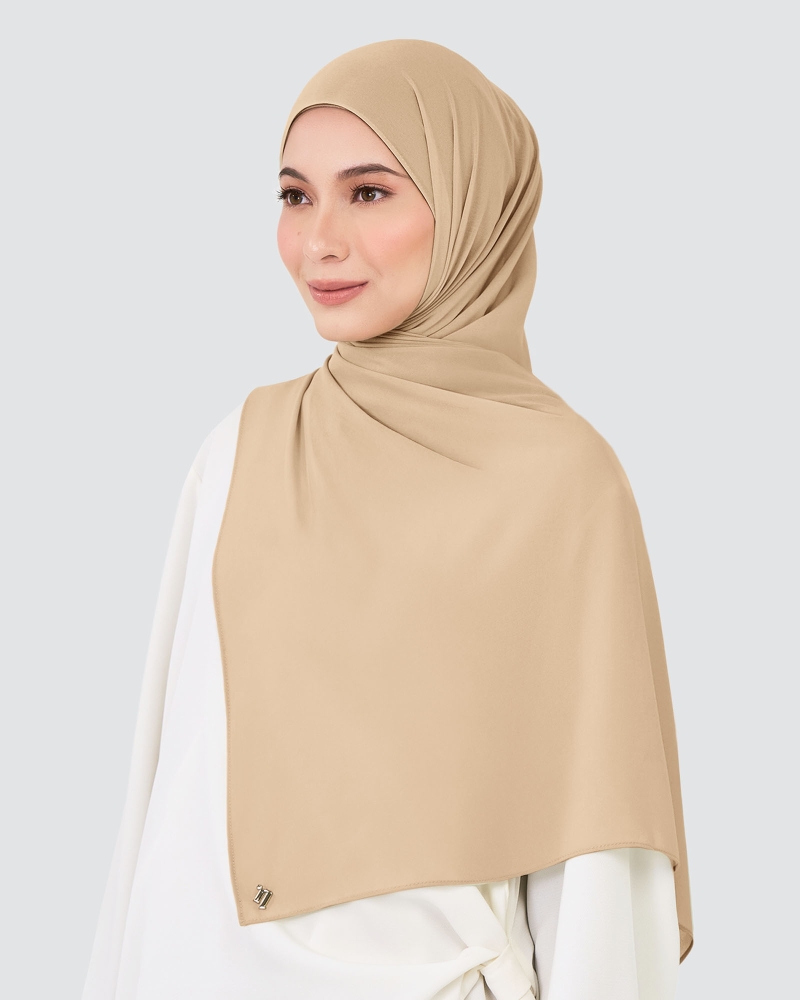 CHIFFON SHAWL - LIGHT TAUPE